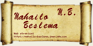Mahailo Beslema vizit kartica
